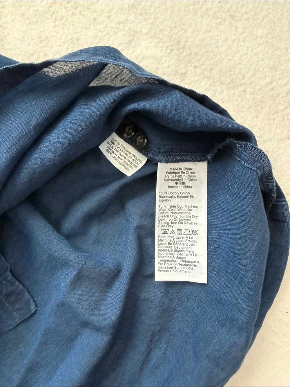 J.Crew Indigo Cotton Shirt Dress - Size XS (Oversized fit)